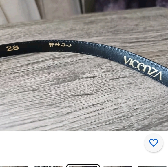 VICENZA Women's Size 28 Brown Belt w/ Silver Tone Buckle - Picture 3 of 6